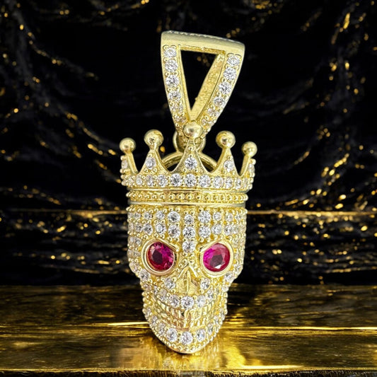 DIJE CALAVERA EN ORO MEXICANO 10 K
