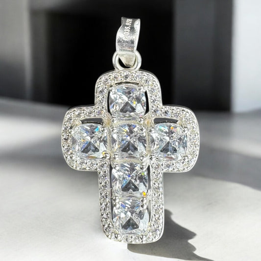 DIJE DE CRUZ EN PLATA MEXICANA .925