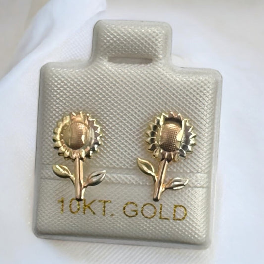 BROQUEL GIRASOL EN ORO MEX. 10 K