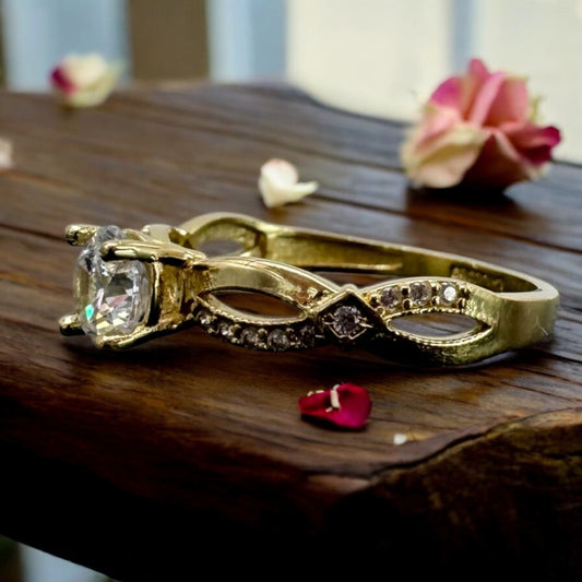 ANILLO DE COMPROMISO EN ORO MEXICANO 10 K