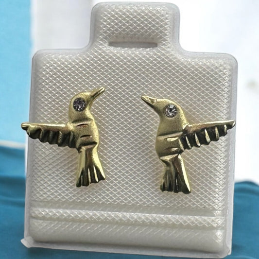 BROQUEL PAJARO EN ORO MEX. 10 K