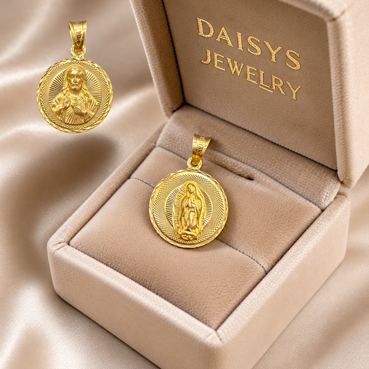 DIJE DOBLE VISTA EN ORO 14 K