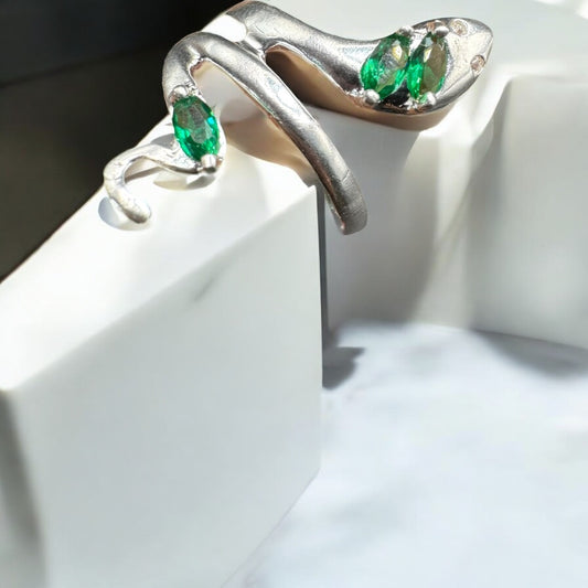 ANILLO SERPIENTE PARA DAMA EN PLATA MEXICANA .925