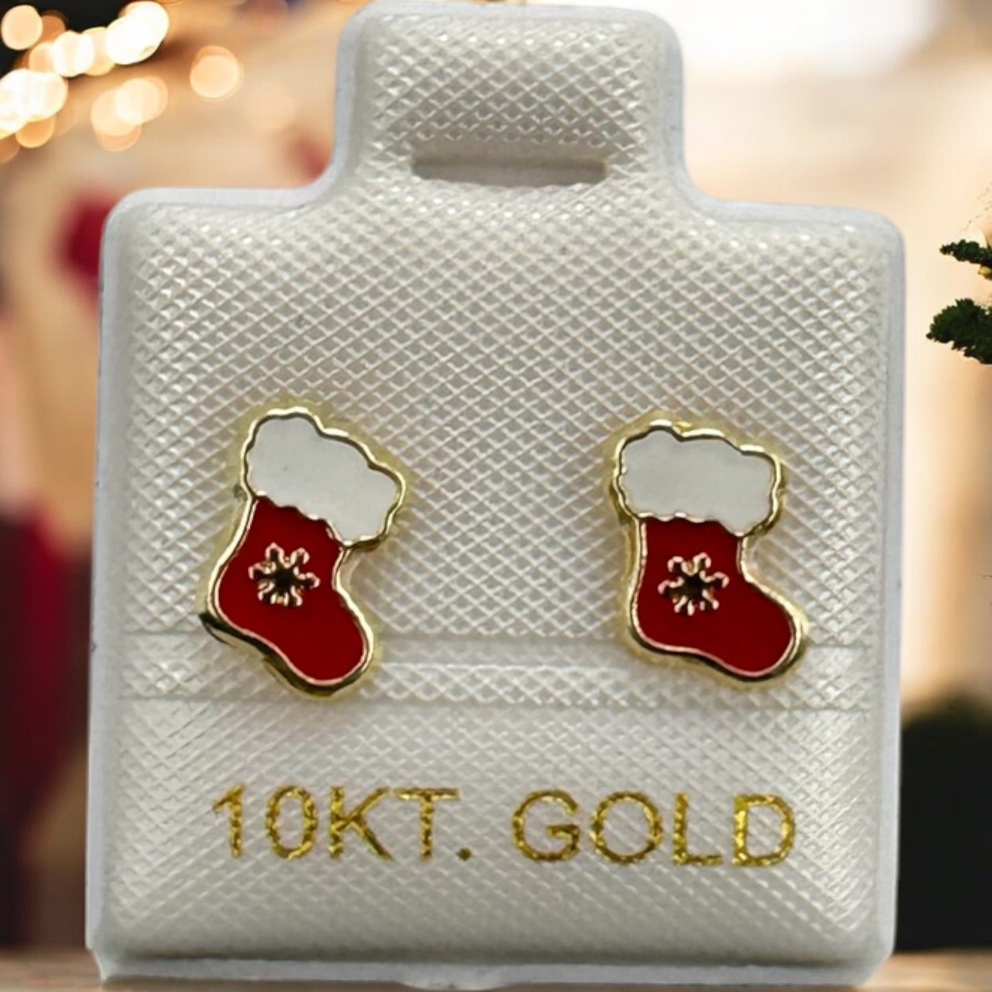 BROQUEL BOTAS DE NAVIDAD EN ORO MEX. 10 K