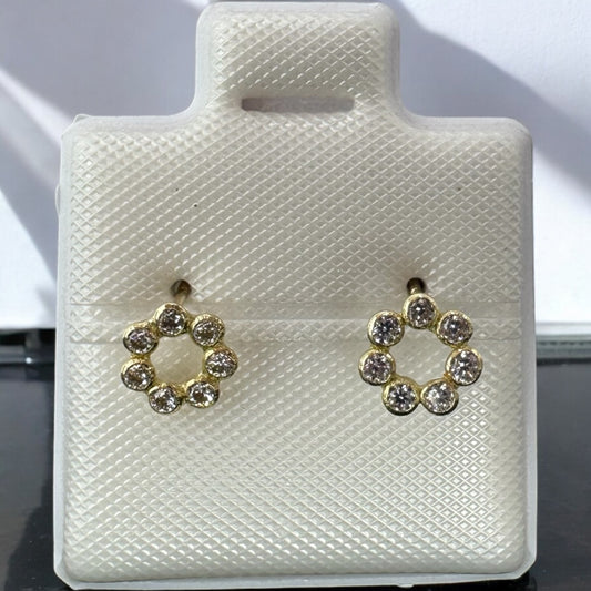 BROQUEL CON PIEDRAS EN ORO MEX. 14 K
