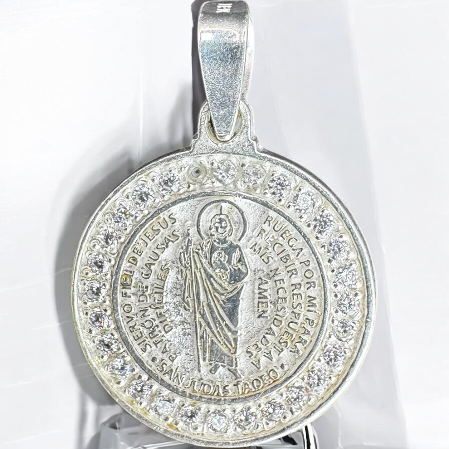 MEDALLA DE SAN JUDAS EN PLATA MEXICANA .925