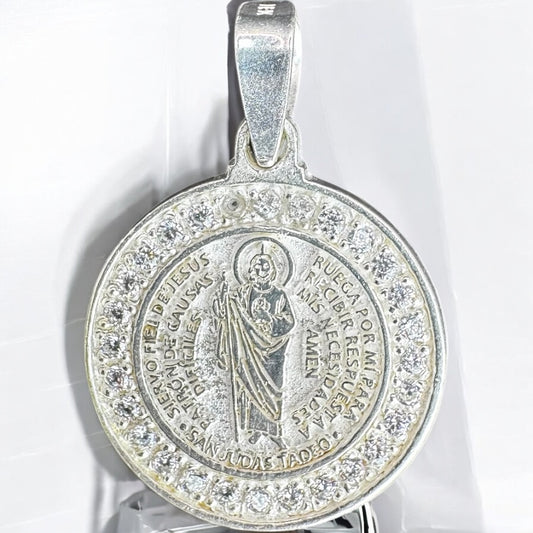MEDALLA DE SAN JUDAS EN PLATA MEXICANA .925
