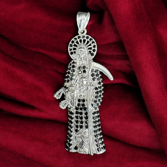 DIJE SANTA MUERTE EN PLATA MEXICANA .925