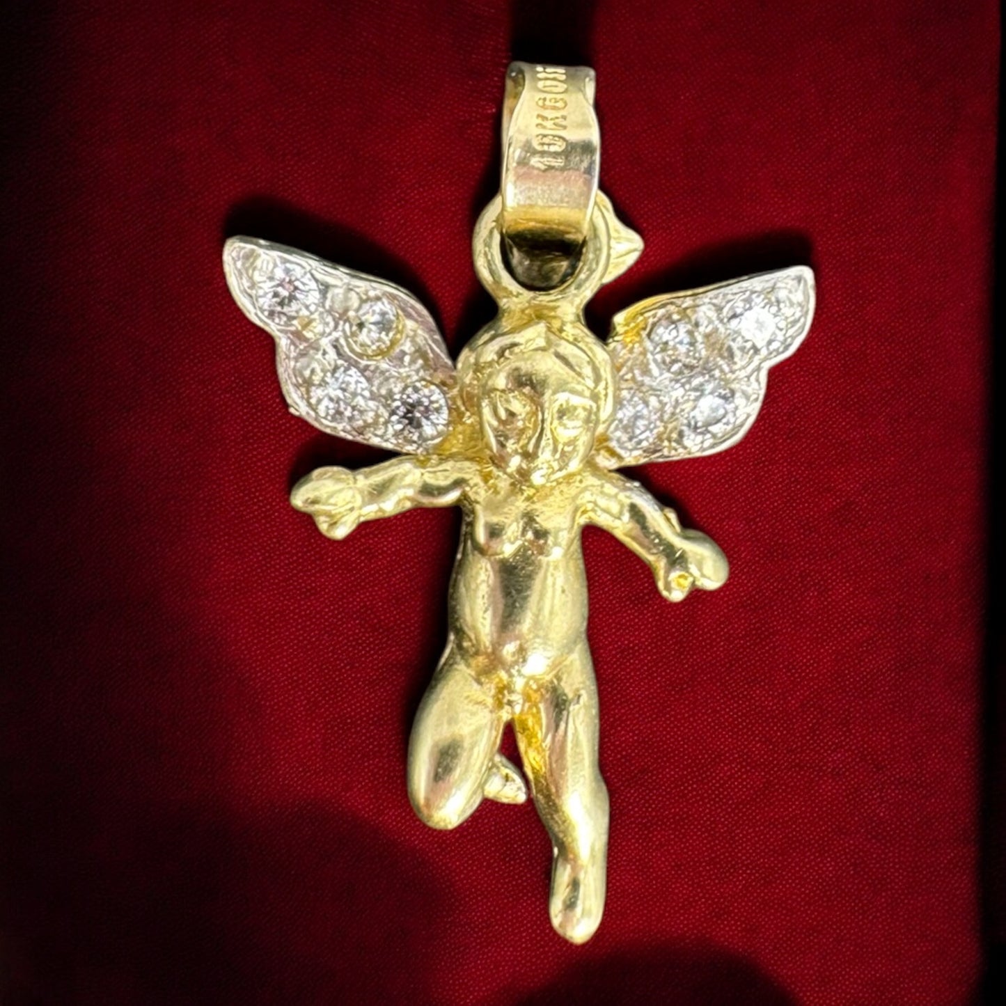 DIJE DE ANGEL EN ORO MEXICANO 10 K