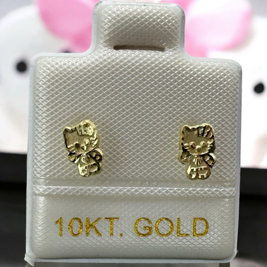 BROQUEL GATITO EN ORO MEX. 10 K