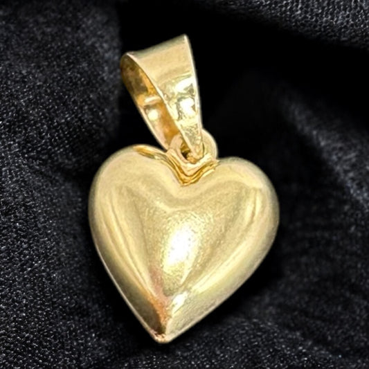 DIJE CORAZON 3 D EN ORO MEXICANO 10 K