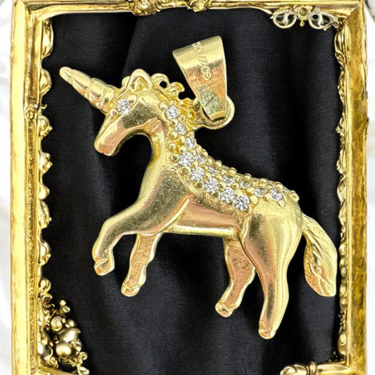 DIJE UNICORNIO EN ORO MEXICANO 10 K