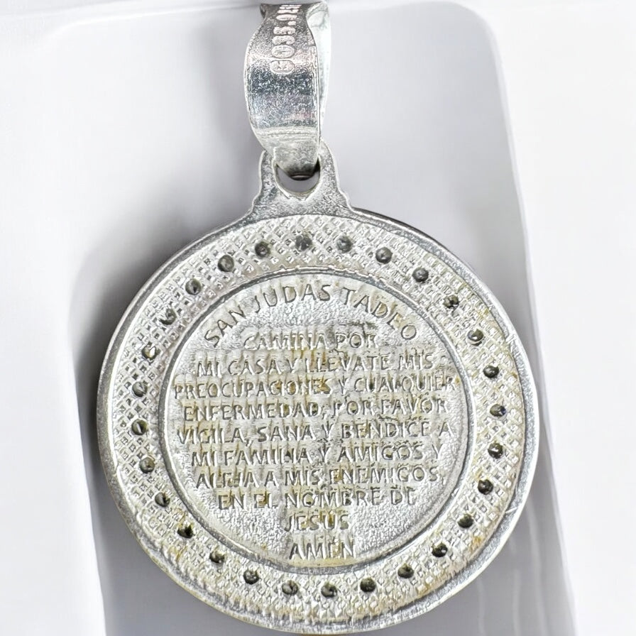 MEDALLA DE SAN JUDAS EN PLATA MEXICANA .925