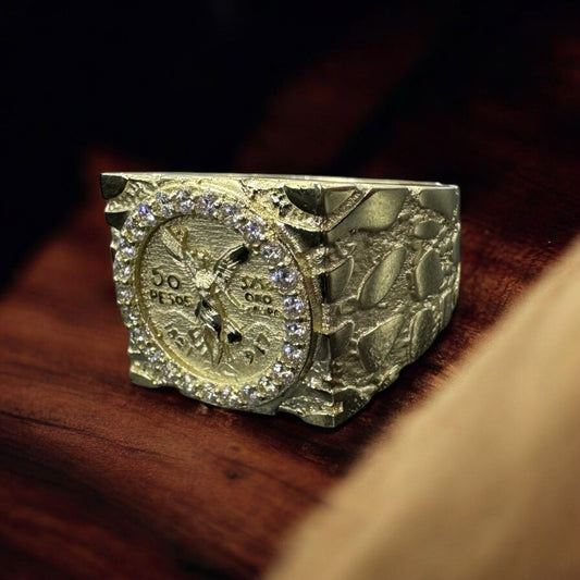 ANILLO CENTENARIO PARA CABALLERO EN ORO MEXICANO 10 K