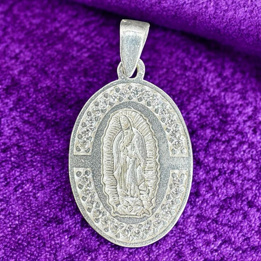 DIJE VIRGEN EN PLATA MEXICANA .925