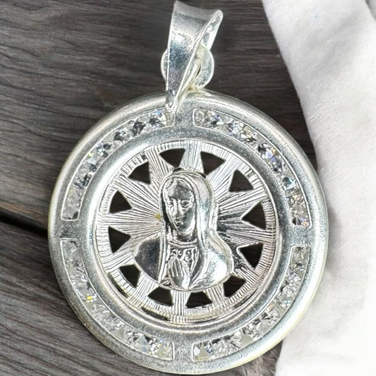 DIJE MINI DE LA VIRGEN EN PLATA .925