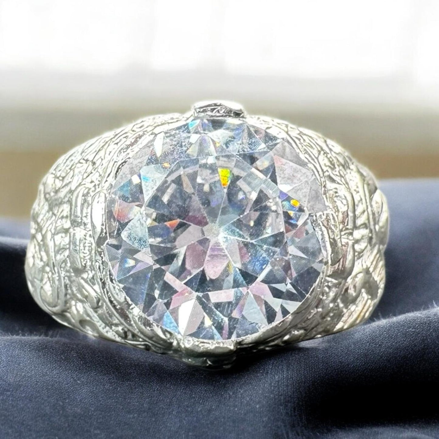ANILLO PERLA CRISTAL EN PLATA MEXICANA .925