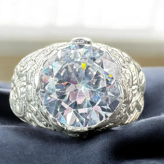 ANILLO PERLA CRISTAL EN PLATA MEXICANA .925
