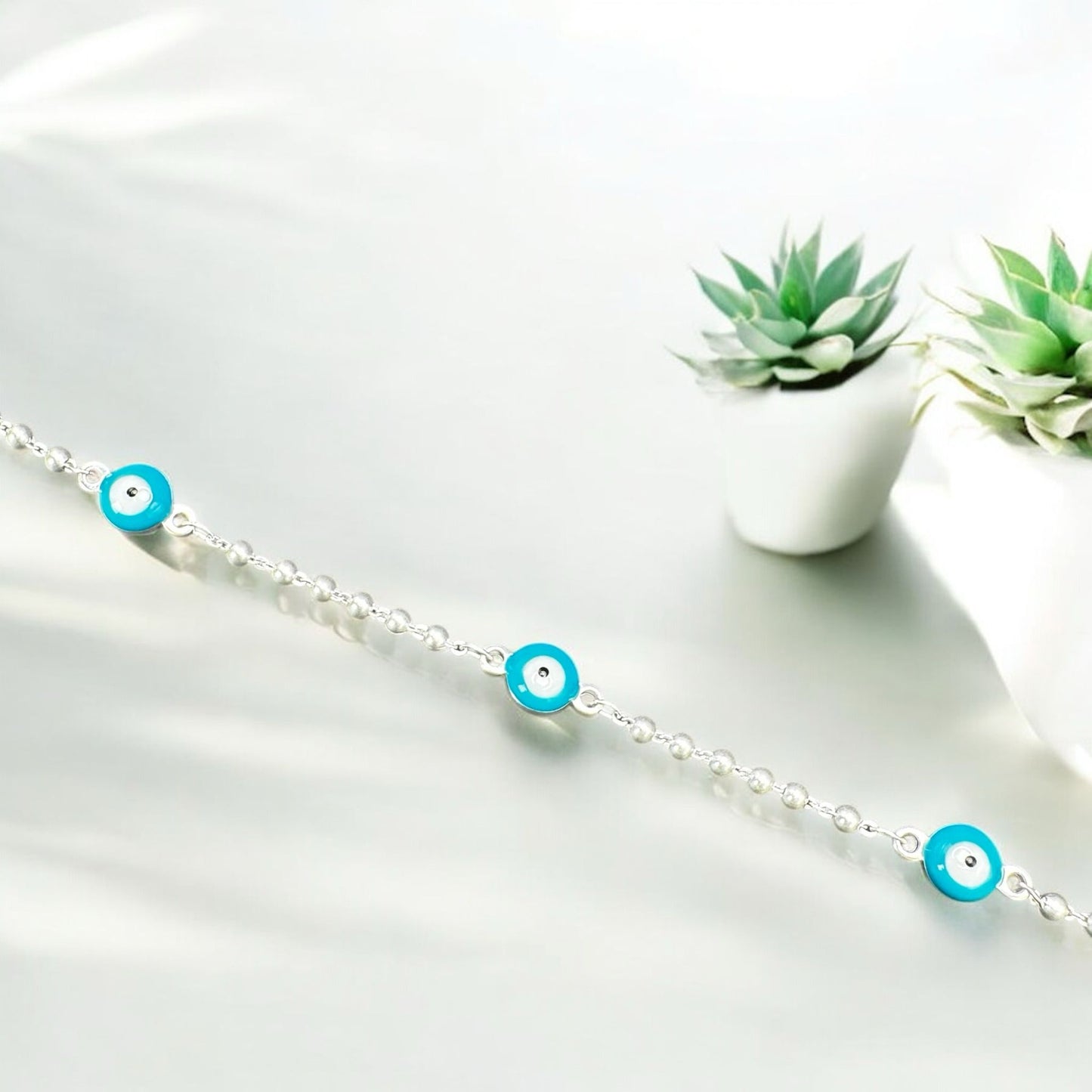 PULSO OJO TURCO EN PLATA MEXICANA .925