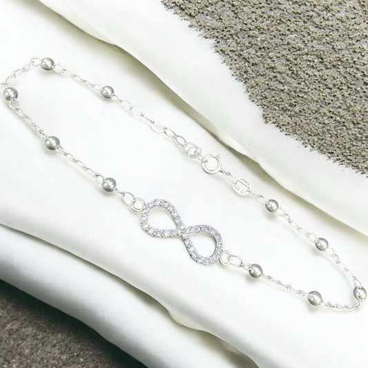 PULSO INFINITO PARA DAMA EN PLATA MEXICANA .925