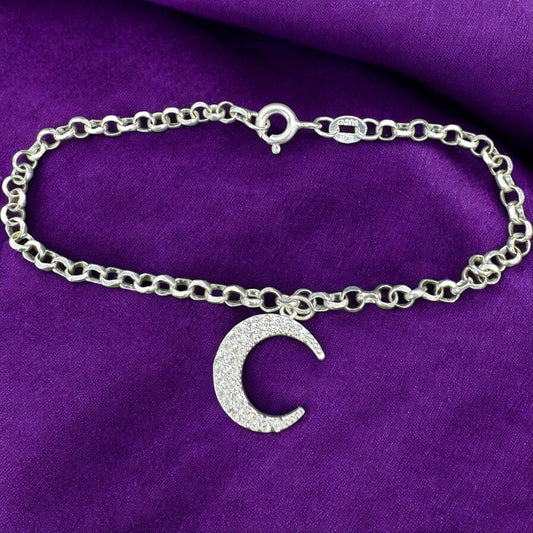 PULSO LUNA EN PLATA MEXICANA .925