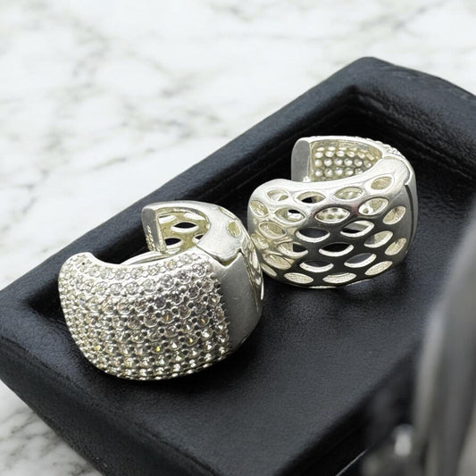 ARETE HUGGIE EN PLATA MEXICANA .925