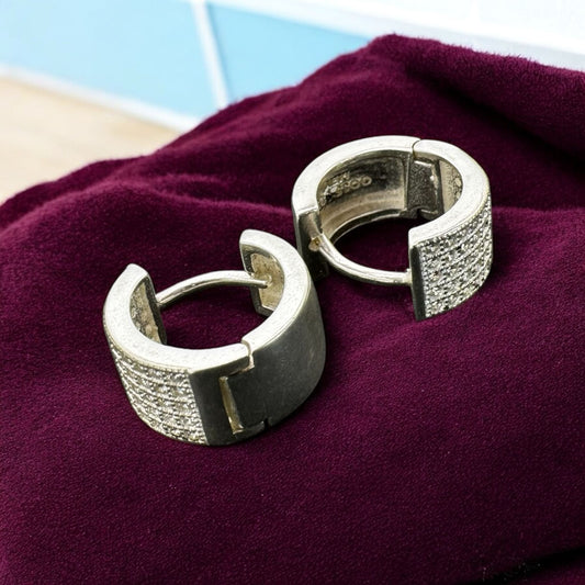 HUGGIE PEQUEÑO EN PLATA MEXICANA .925