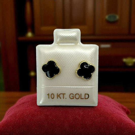 BROQUEL TREBOL EN ORO MEXICANO 10 K