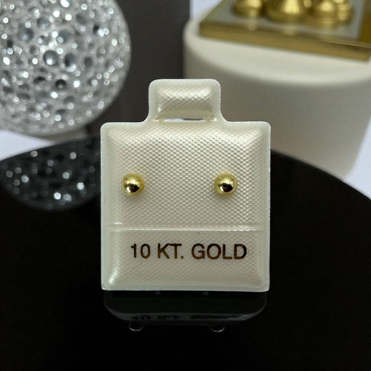 BROQUEL BOLA EN ORO MEXICANO 10 K