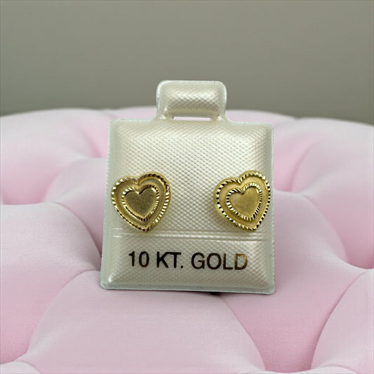 BROQUEL DE CORAZON EN ORO MEXICANO 10 K