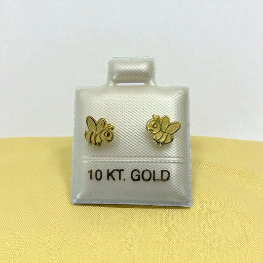 BROQUEL ABEJITA EN ORO MEXICANO 10 K