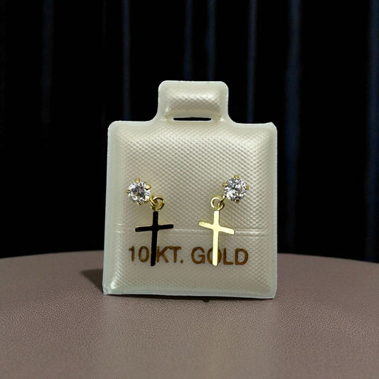 BROQUELES COLGANTES EN ORO MEXICANO 10 K