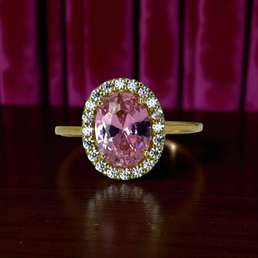 ANILLO PERLA ROSA EN ORO MEXICANO 10 K