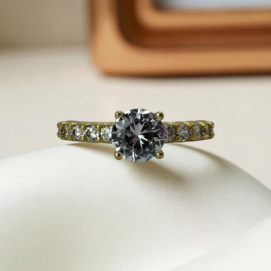 ANILLO DE COMPROMISO EN ORO MEXICANO 10 K