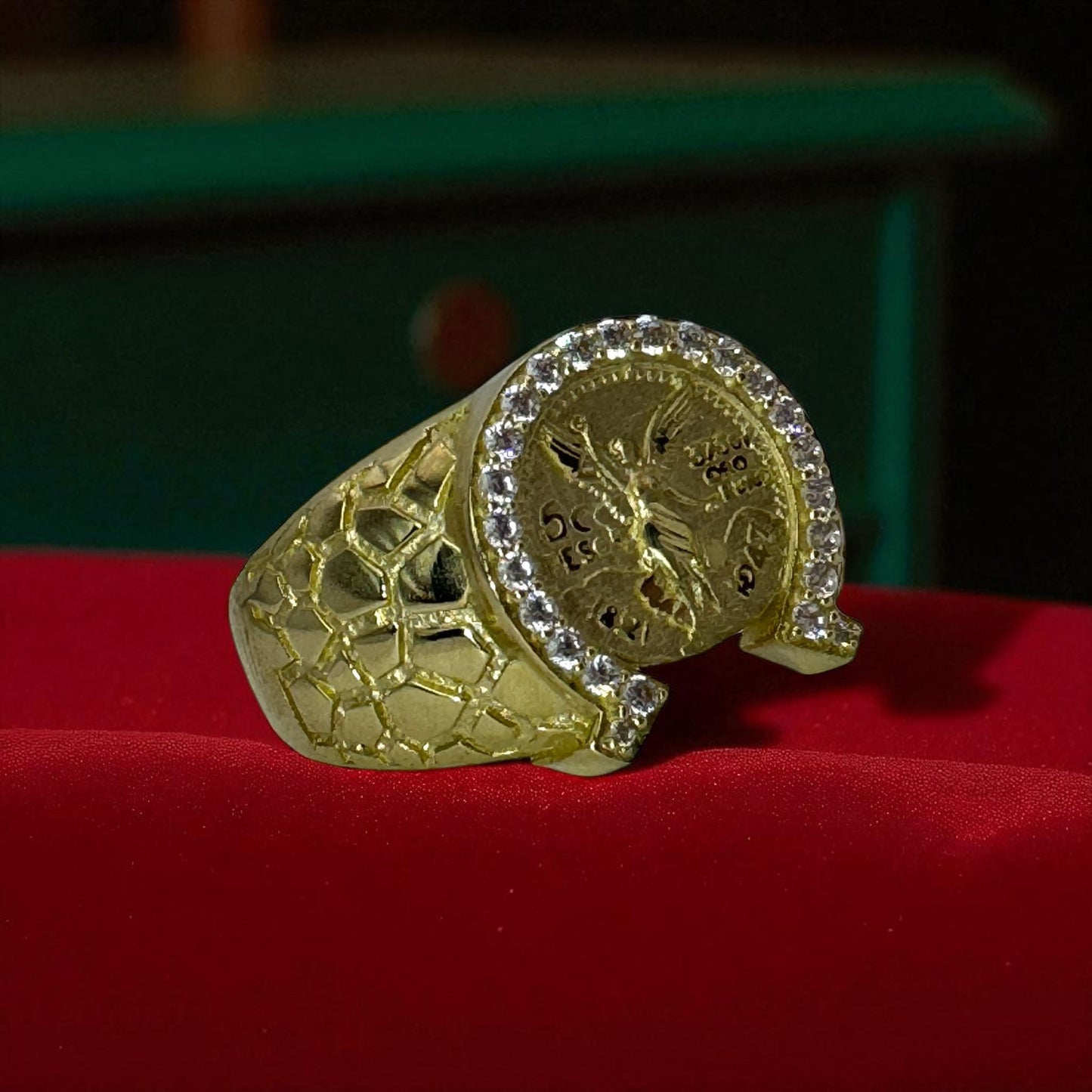 ANILLO PARA CABALLERO ESTILO CENTENARIO EN ORO MEXICANO 10 K