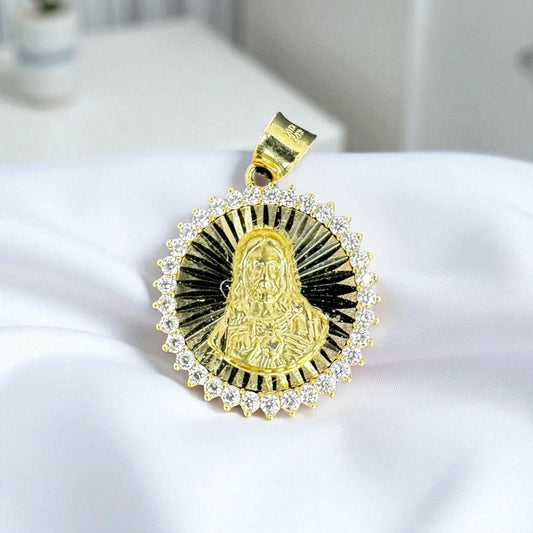 MEDALLA DE JESUS EN ORO MEXICANO 10 K