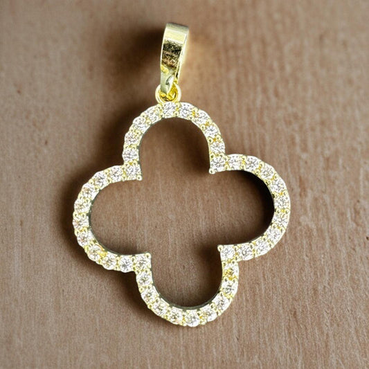 DIJE SILUETA DE UNA FLOR EN ORO MEXICANO 10 K