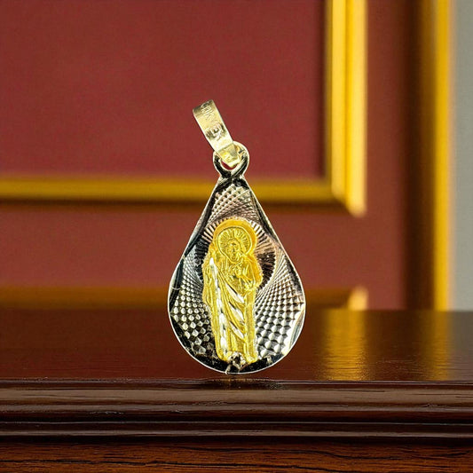 DIJE DE SAN JUDAS EN GOTA  EN ORO MEXICANO 10 K