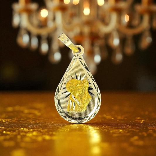 MEDALLA PARA NIÑO PRIMERA COMUNION EN ORO MEXICANO 10 K