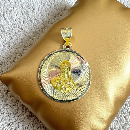 MEDALLA DE LA VIRGEN DE GUADALUPE EN ORO MEXICANO 10 K