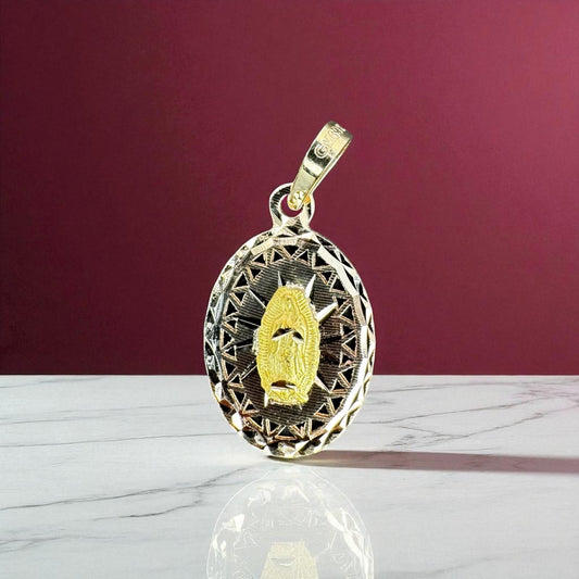 DIJES MINI OVALADOS DE LA VIRGEN EN ORO MEXICANO 10 K