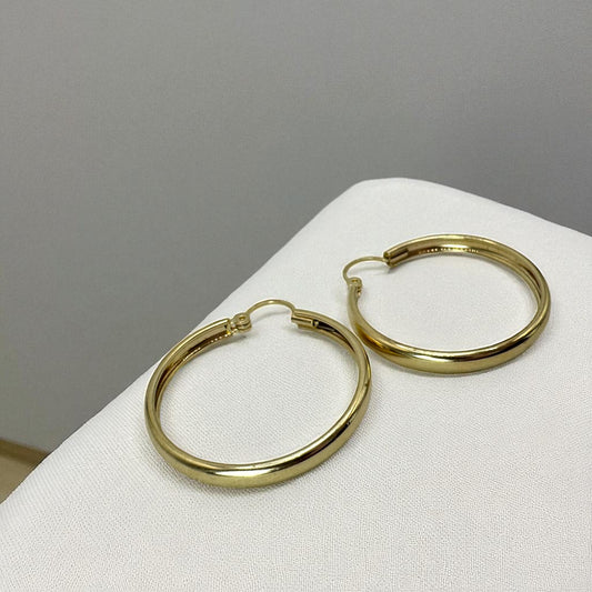 ARRACADA LISA EN ORO MEXICANO 10 K