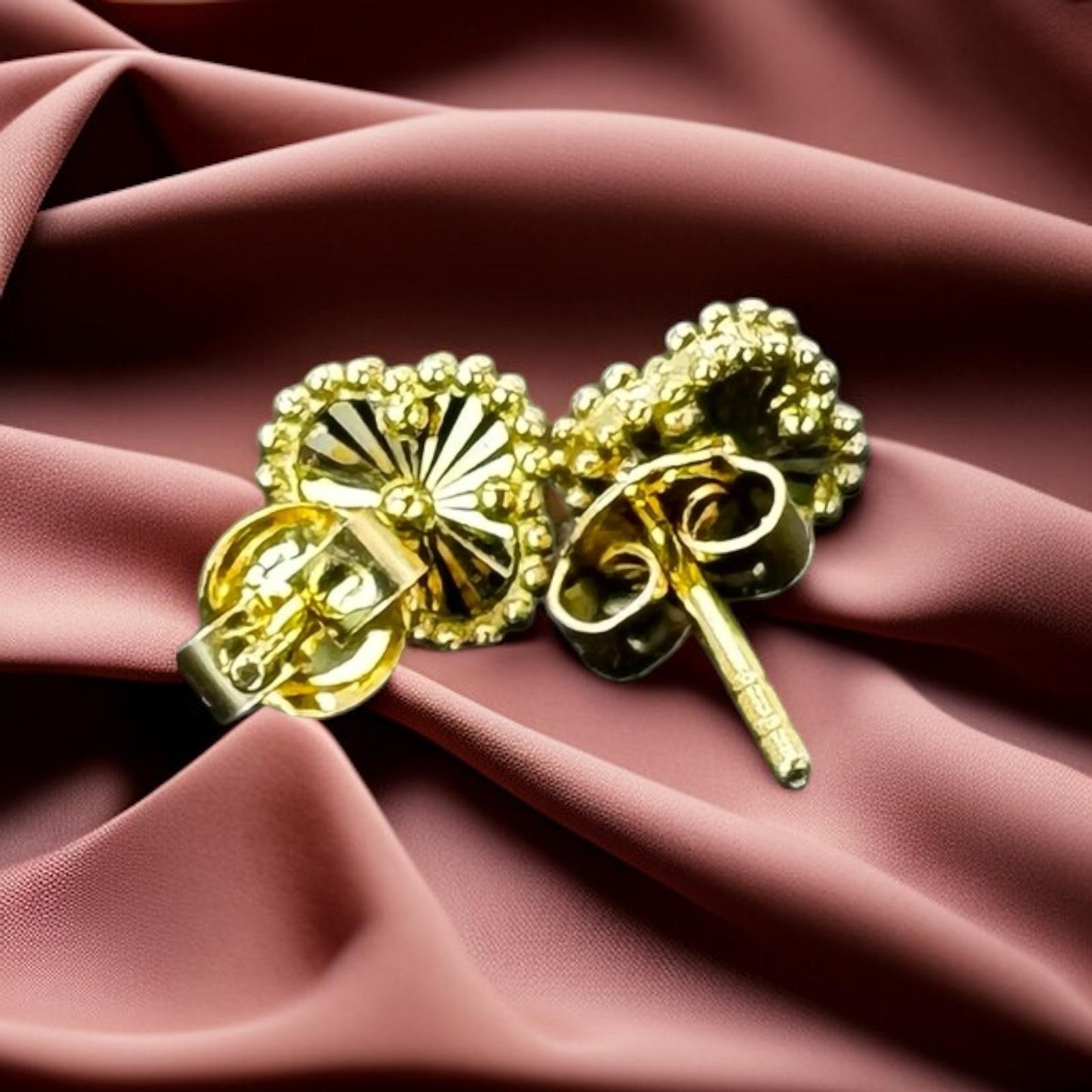 ARETE TREBOL EN ORO MEXICANO 10 K