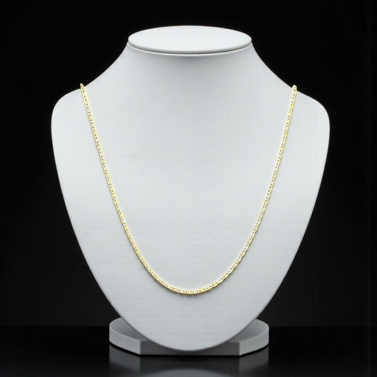 CADENA MINI ESPEJO EN ORO MEXICANO 10 K