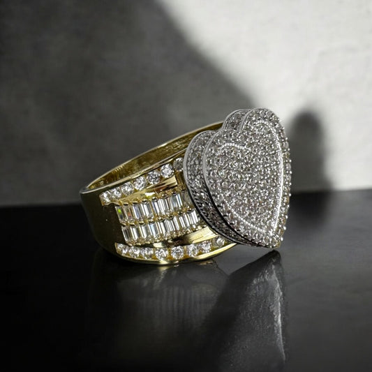 ANILLO DE CORAZON EN ORO 10 K