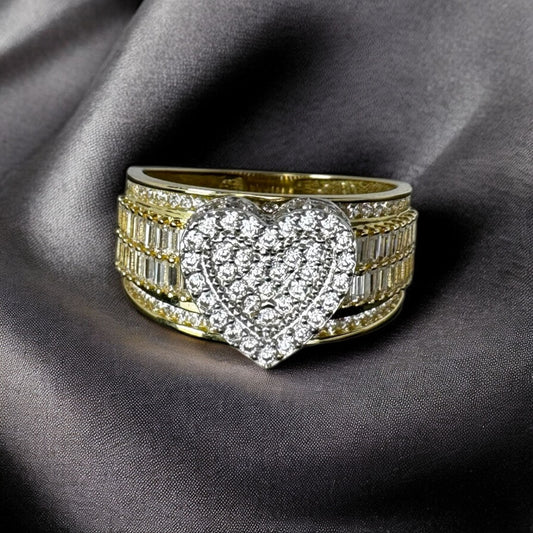 ANILLO DE CORAZON EN ORO 10 K