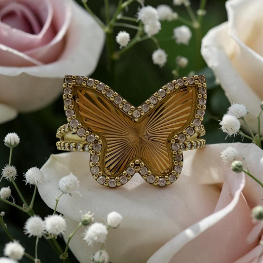 ANILLO MARIPOSA EN ORO MEXICANO 10 K