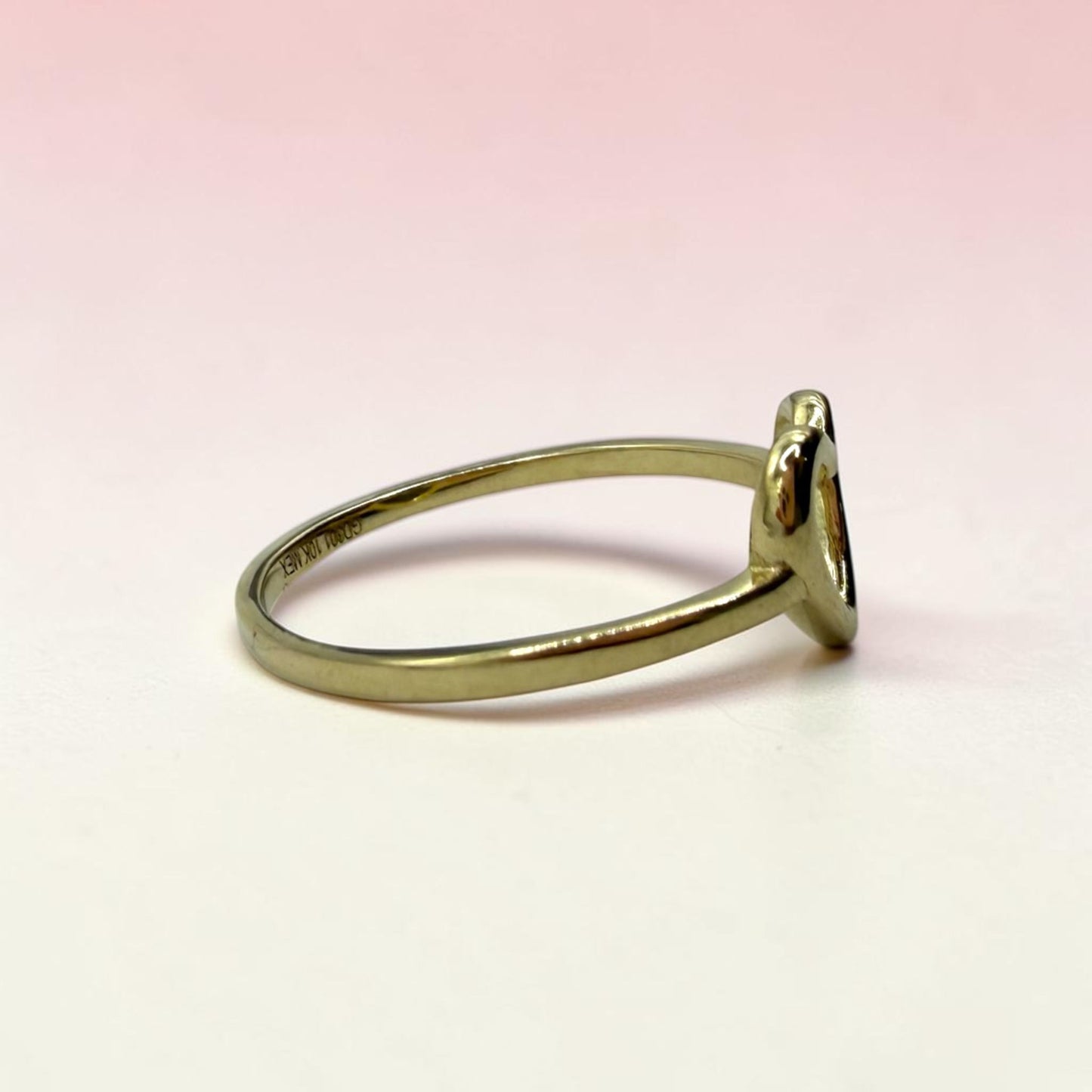 ANILLO DE CORAZON EN ORO MEXICANO 10 K