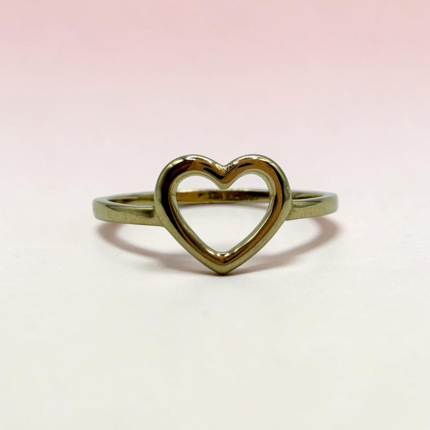 ANILLO DE CORAZON EN ORO MEXICANO 10 K