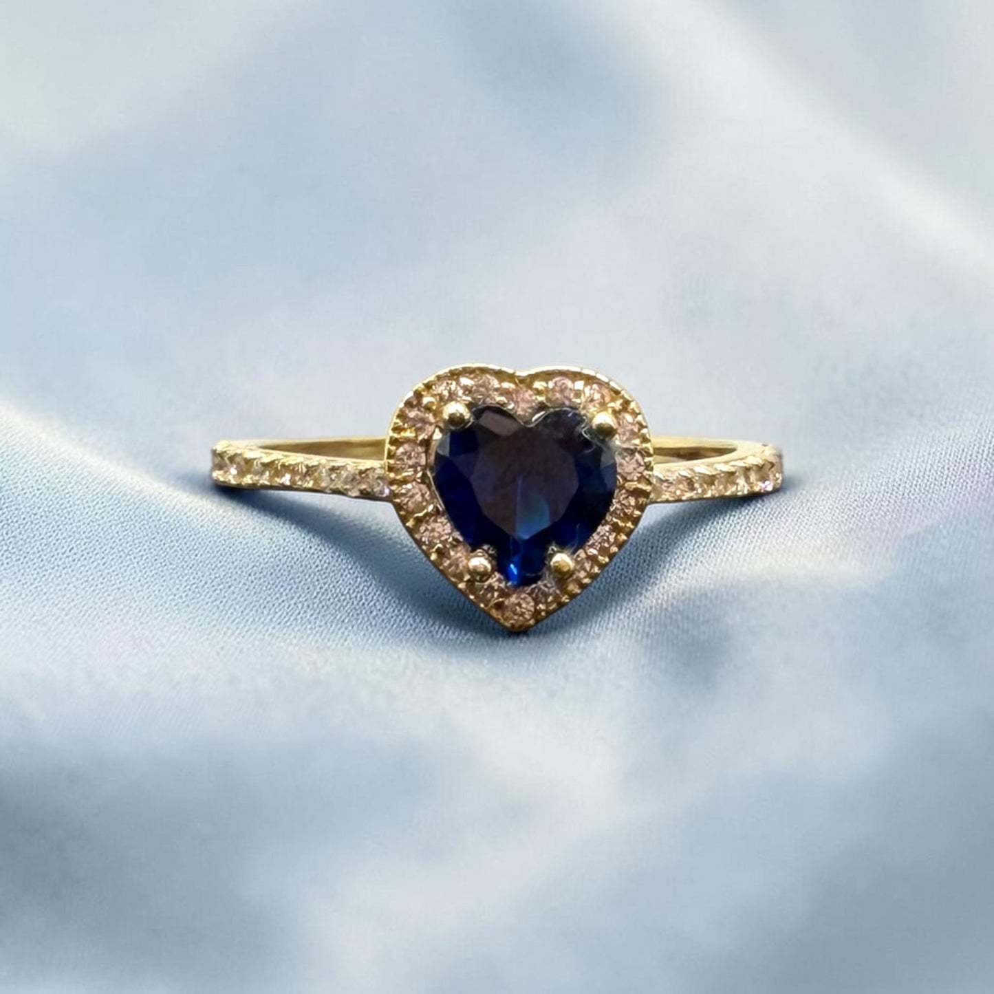 ANILLO DE CORAZON EN ORO MEXICANO 10 K